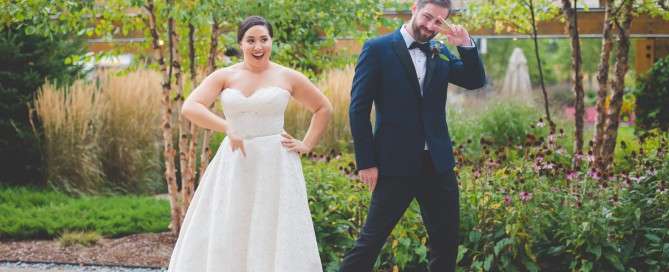 Fun wedding photos The Lodge at Spruce Peak Wedding VT